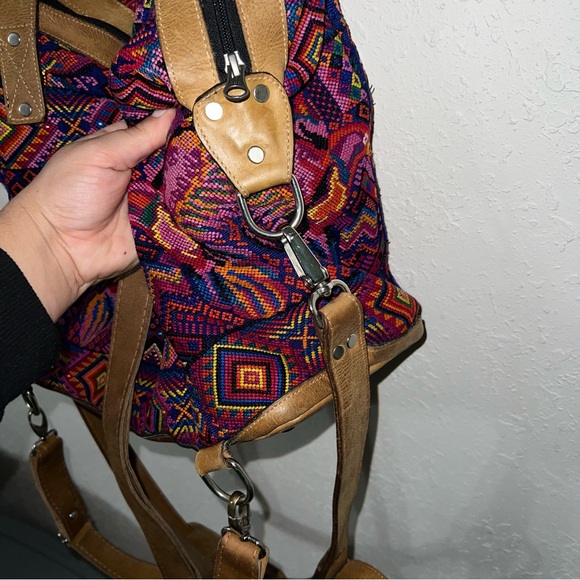 Mermaids and Dragons Hummingbirds Large Convertible Huipil Daybag Backpack - Picture 13 of 16